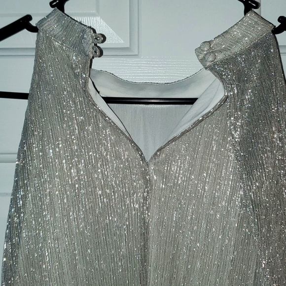 NWT Silver Flounce Halter from WHBM - Picture 3 of 9